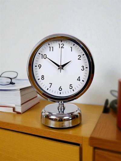 Noble Time 25 x 20 Cm Metal Krom Masa Saati