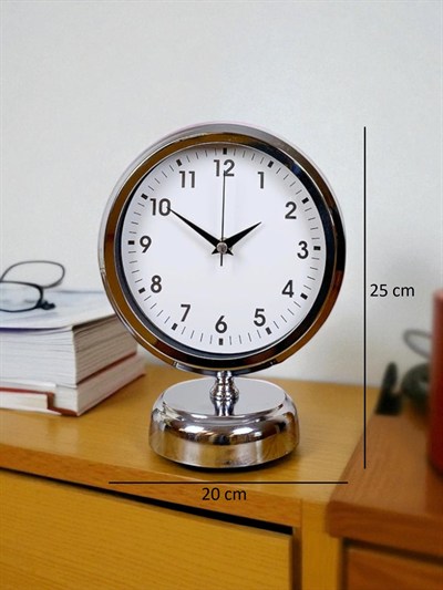 Noble Time 25 x 20 Cm Metal Krom Masa Saati