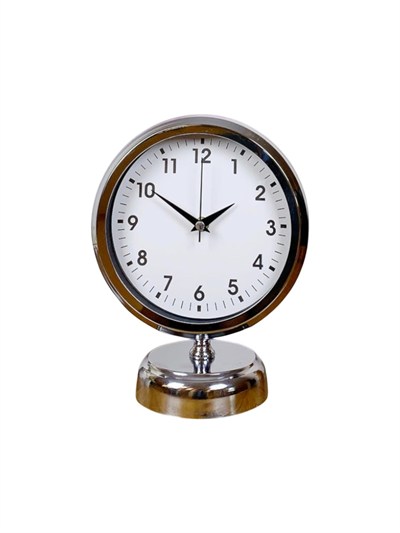 Noble Time 25 x 20 Cm Metal Krom Masa Saati