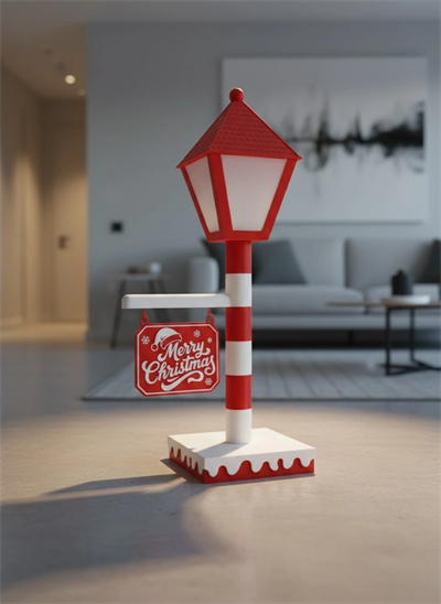 Noel Temalı Tabelalı Lamba Dekoratif Aydınlatma Yılbaşı Süsü
