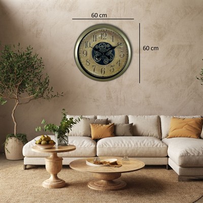 Nostalgia 60 Cm Çarklı Duvar Saati