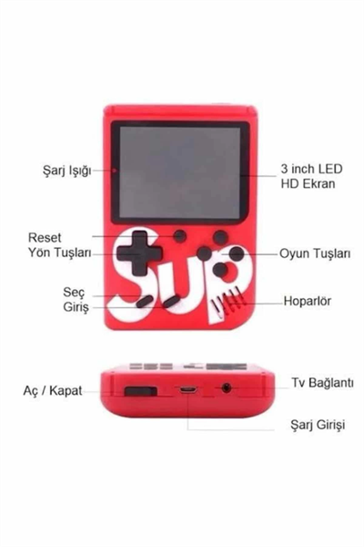 Nostalji Oyunlu Mini Atari Gamebox 400 Oyunlu El Atarisi