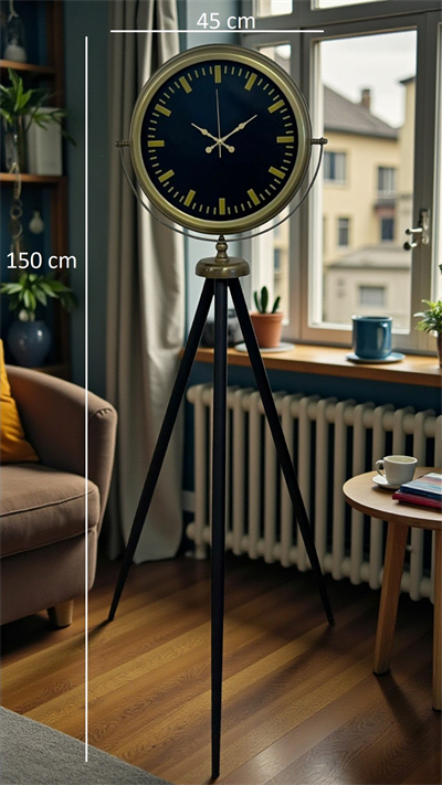 Nostalji Şık Tasarım Tripod Ayaklı Saat