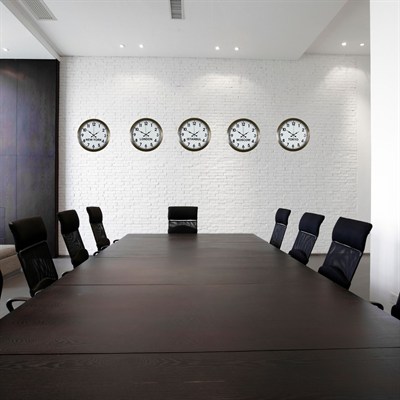 Nostaljik 36 cm Metal Eskitme Dünya Saatleri 5’li Set