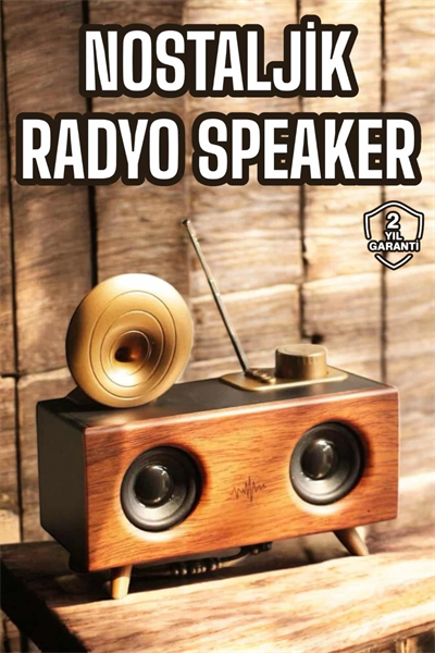 Nostaljik Görünümlü Bluetooth Bağlantılı Speaker