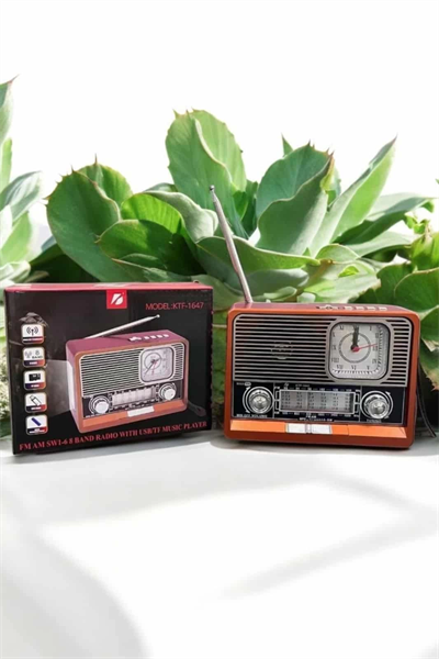 Nostaljik Görünümlü USB Girişli Bluetooth Bağlantılı Radyo