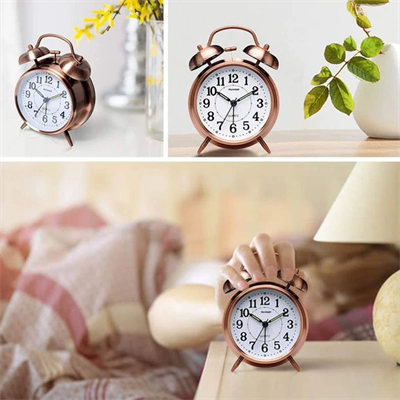 Nostaljik Metal Çalar Masa Saati Orta Boy