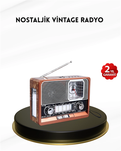 Nostaljik Radyo – Şık Dekoratif Tasarım ve Güvenli 2 Yıl Garanti