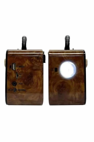 Nostaljik Radyo Bluetooth Bağlantılı Müzik Kutusu Ahşap
