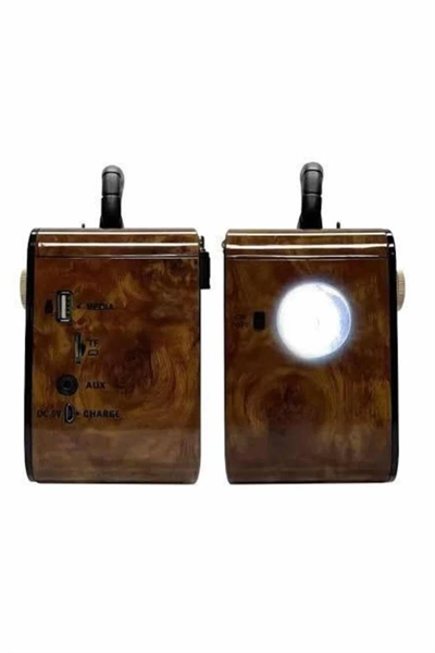 Nostaljik Radyo Bluetooth Bağlantılı Müzik Kutusu Ahşap