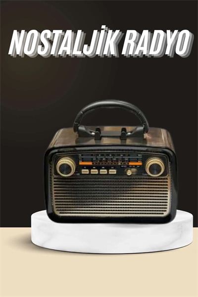 Nostaljik Radyo Bluetooth Bağlantılı Müzik Kutusu Ahşap