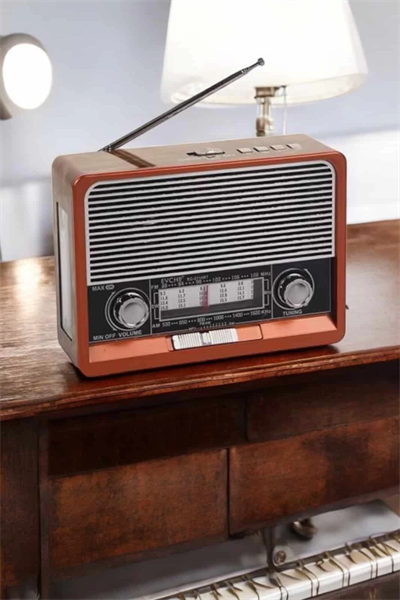 Nostaljik Radyo USB,AUX Ve SD Kart Girişli Bluetooth Bağlantılı