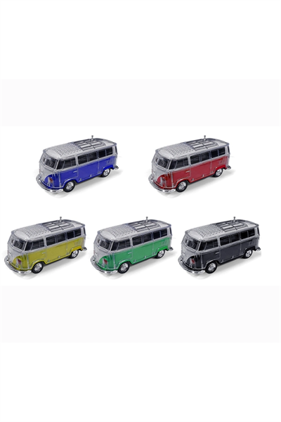Nostaljik minibüs tasarımlı siyah bluetooth hoparlör FM radyo SD kart USB destekli
