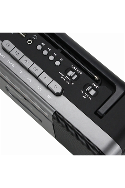 Nostaljik radyo FM radyo USB MP3 çalar kablosuz hoparlör Bluetooth gri 2 yıl garantili