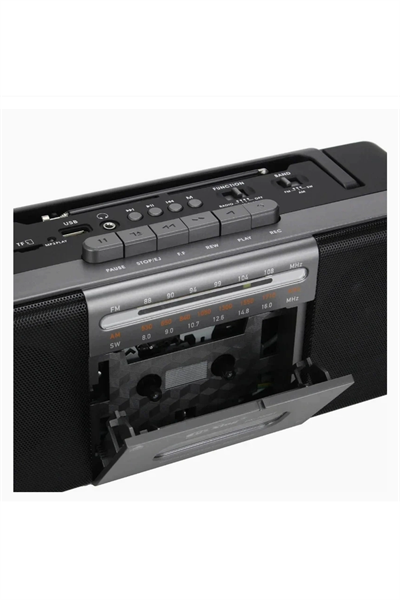 Nostaljik radyo FM radyo USB MP3 çalar kablosuz hoparlör Bluetooth gri 2 yıl garantili