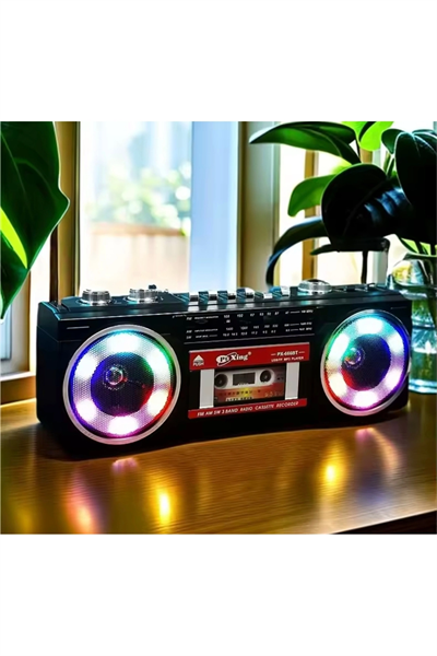 Nostaljik radyo siyah Bluetooth özellikli FM radyo USB MP3 çalar kaset çalar 2 yıl garantili