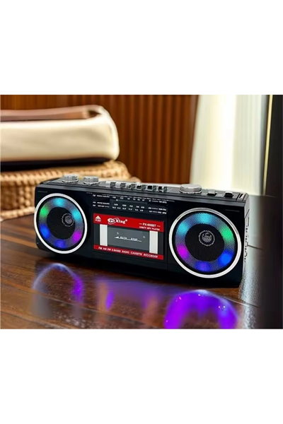 Nostaljik radyo siyah Bluetooth özellikli FM radyo USB MP3 çalar kaset çalar 2 yıl garantili