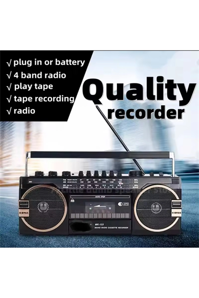 Nostaljik radyo turuncu renk bluetooth usb mp3 player fm radyo kaset çalar 2 yıl garantili
