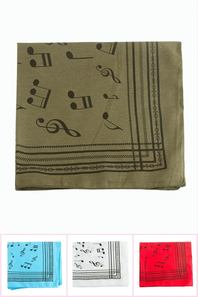 Nota Desenli Keten Bandana 50*50