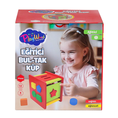 ONY-411 Ahşap Eğitici Bultak Küp -Onyıl Oyuncak