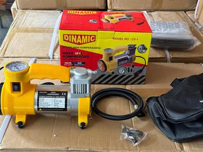 OTO - ARAÇ HAVA KOMPRESÖRÜ KAMYON - OTOBÜS - DC/12V-13.5V - 15Amp - 150PSI - BAR GÖSTERGE - LED AYDINLATMA CY-1  (3936)