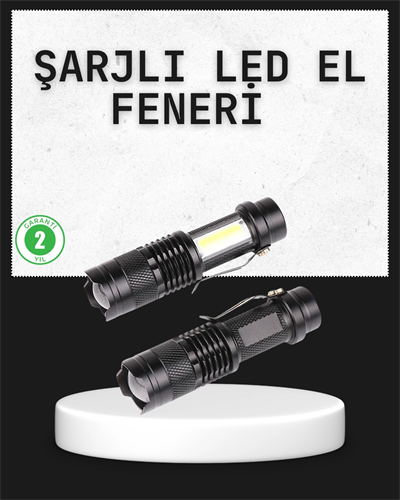 Odak Ayarlı 2000 Lümen Şarjlı LED El Feneri