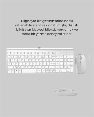 Ofis ve Ev Kullanımı İçin Kablosuz Klavye Fare Seti - Ergonomik ve Pratik