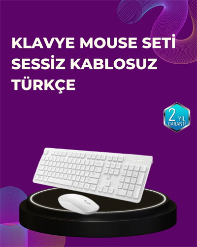 Ofis ve Ev Kullanımı İçin Kablosuz Klavye Fare Seti - Ergonomik ve Pratik