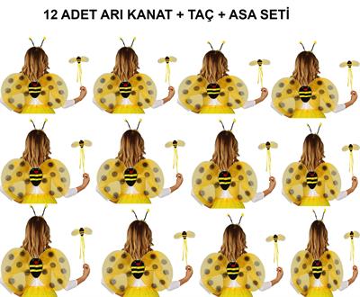 Okul Gösterileri için 12'li Arı Kanadı Seti - Etkinlik Kanatları (3936)
