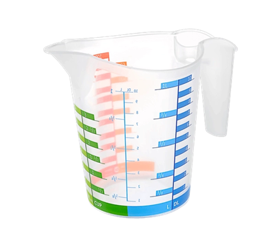 Ölçü Kabı Dereceli Renkli 1000 Ml + 300 Ml Set