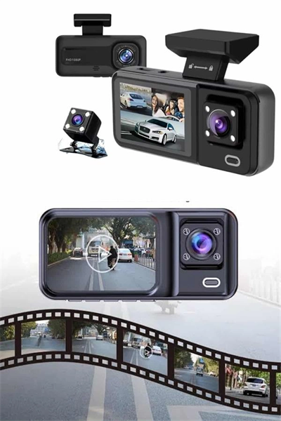 Ön ve Arka Kameralı 2 İnç 1080P Full HD DVR Araç İçi Ekran