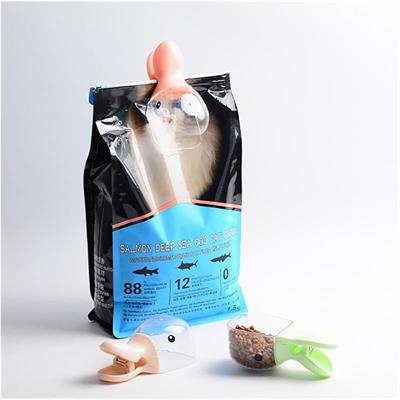 Ördek Tasarımlı Mandallı Tazelik Koruyan Ölçekli Kuru Mama Kaşığı Mama Ölçeği (3936)