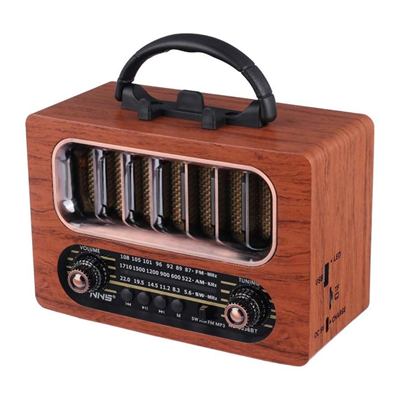 Orta Boy Retro Ahşap Tasarım Bluetooth Hoparlörlü Radyo – Fm/am Destekli, Şarjlı Ve Taşınabiliri Radyo Ns-6636 Bx40