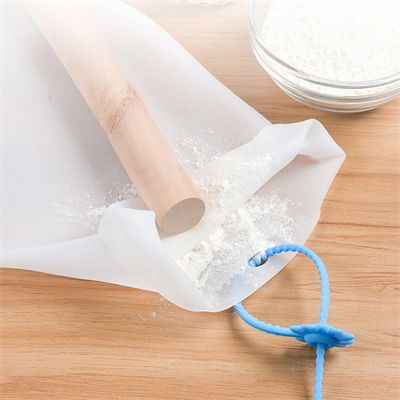 Orta Hamur Torbası Silikon Şeffaf Hamur Yoğurma Torbası Ekmek Makarna Mantı Hamuru Kolay Yoğurma Bx40