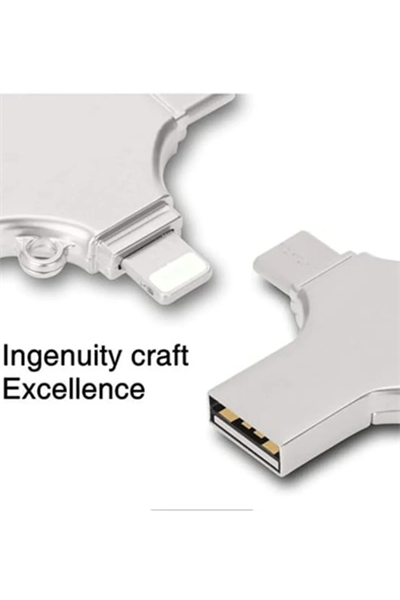 Otg 4in1 Cep Telefonu Çok Fonksiyonlu Usb Flash Bellek 128 Gb Type-c, Micro Sd Ve Kart Okuyucu
