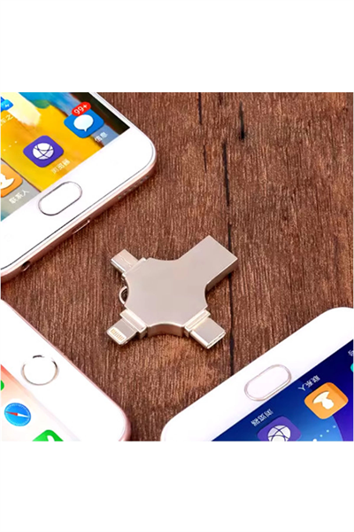 Otg 4in1 Cep Telefonu Çok Fonksiyonlu Usb Flash Bellek 64 Gb Type-c, Micro Sd Ve Kart Okuyucu