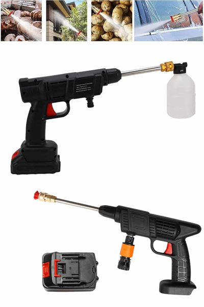 Oto Araba Yıkama Şarjlı Ve Yüksek Basınçlı Oto Yıkama Ve Sulama Tabancası