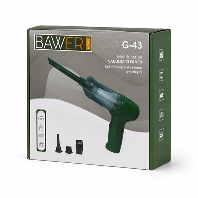 Oto Araç Sarjlı El Tipi Basınçlı Hava Üfleme - Süpürge Makine 3 Başlık G-43 Bx40