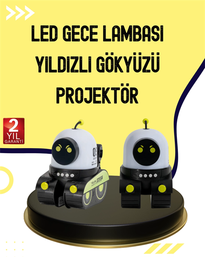 Otomatik Döner Slaytlı Üç Parlaklık Ayarlı Projektör Lamba