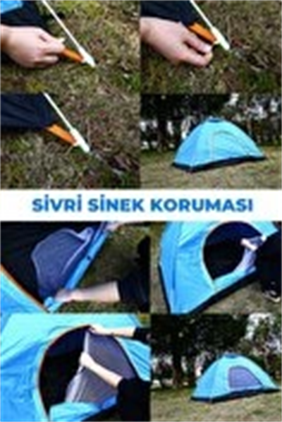 Otomatik Havada Açılan Su Geçirmez Çadır 4 Kişilik