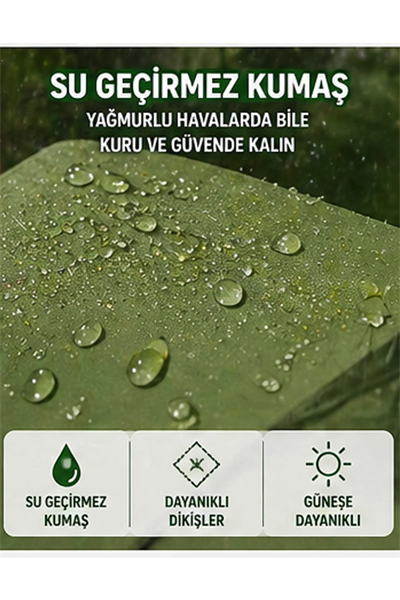 Otomatik Kabin Giyinme Çadırı 120x120x190 Cm Üst Havalandırma Yan Pencereli Duş & Wc Çadırı
