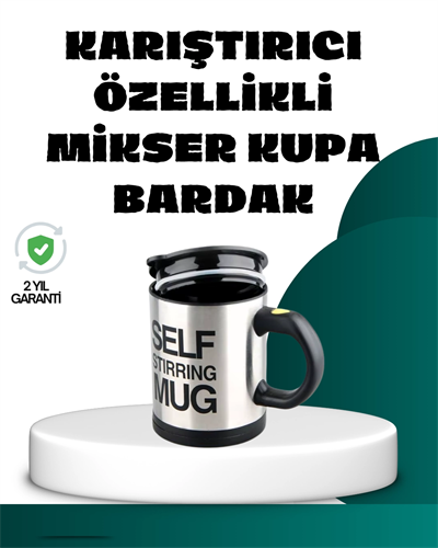 Otomatik Karıştırmalı Termos Kupa | Ergonomik Tasarım