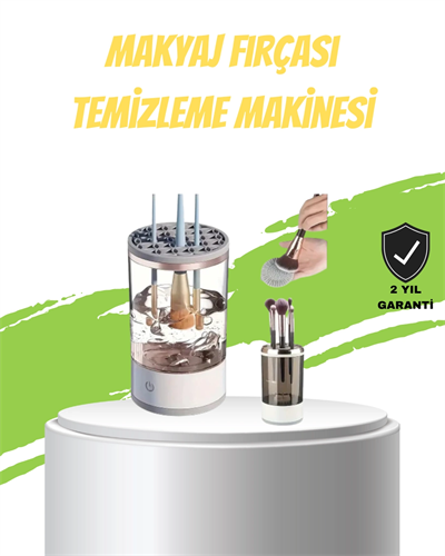 Otomatik Makyaj Fırçası Temizleyici Sonik Teknoloji USB Şarjlı