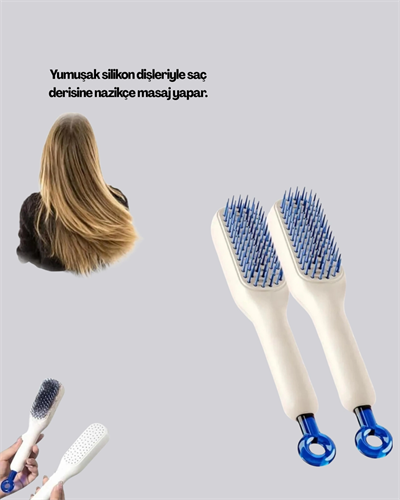 Otomatik Temizlemeli Saç Fırçası – Ergonomik Tasarım, Masaj Etkili, Elektriklenmeyi Önleyici