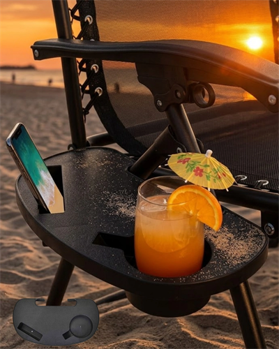 Outdoor Kamp Sandalyesi Yanlık Tepsi Pratik Telefon Bardak Standı