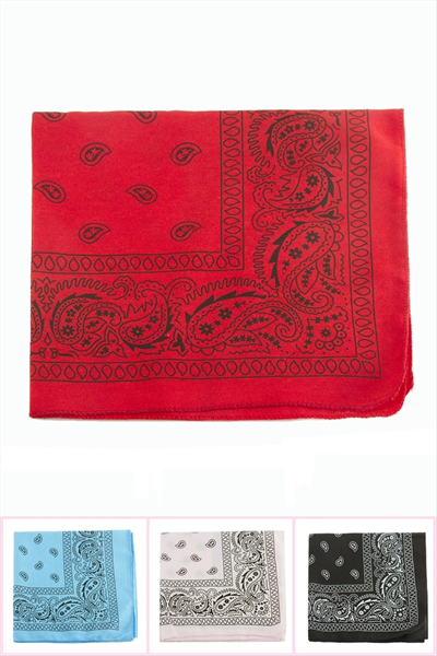 Oval Desenli Keten Bandana 50*50