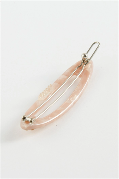Oval Taşlı Klipsli Toka