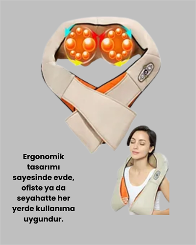 Ovmalı Isıtmalı Boyun Omuz Bel Masaj Aleti Kas ve Eklem Ağrılarına Etkili