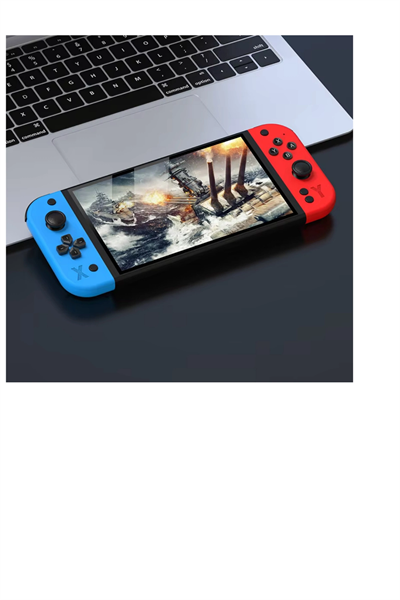 Oyun konsolu 7 inç HD ekran 2000 mAh batarya 10000+ oyun çok renkli bluetooth yok