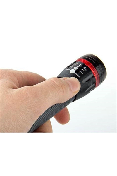 Özel Güvenlikler Için Menzilli Zoomlu Pilli El Feneri Dayanıklı